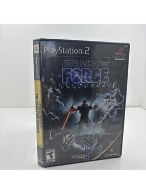 Star Wars: The Force Unleashed Black Label PlayStation 2 PS2 Case & Disc Tested